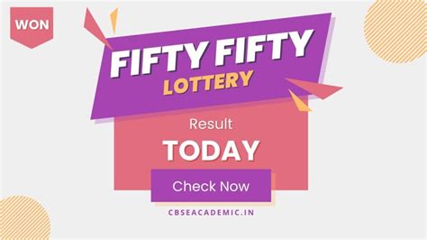 fifty fifty lottery result today|Iba pa.